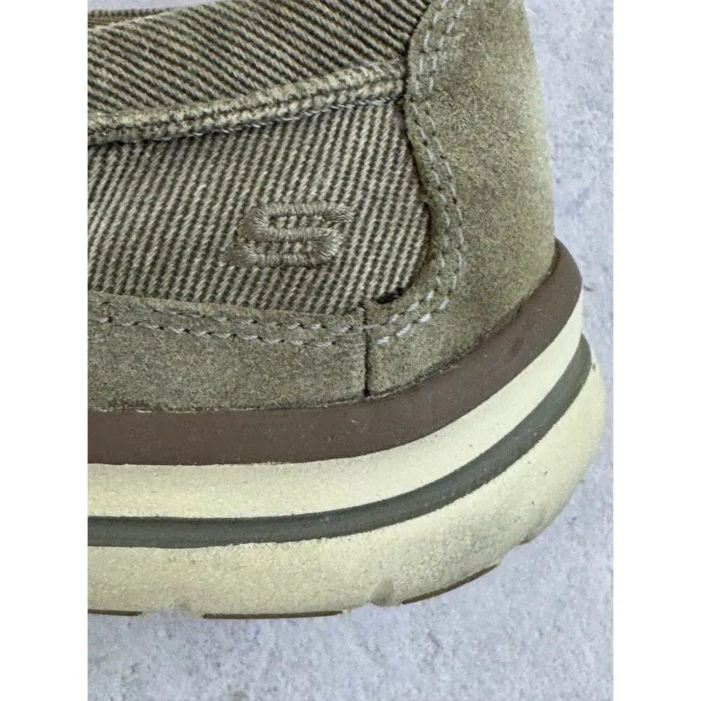 Skechers Relaxed Fit Mens 10 Taupe Slip On Loafers Memory Foam 64654 Shoes